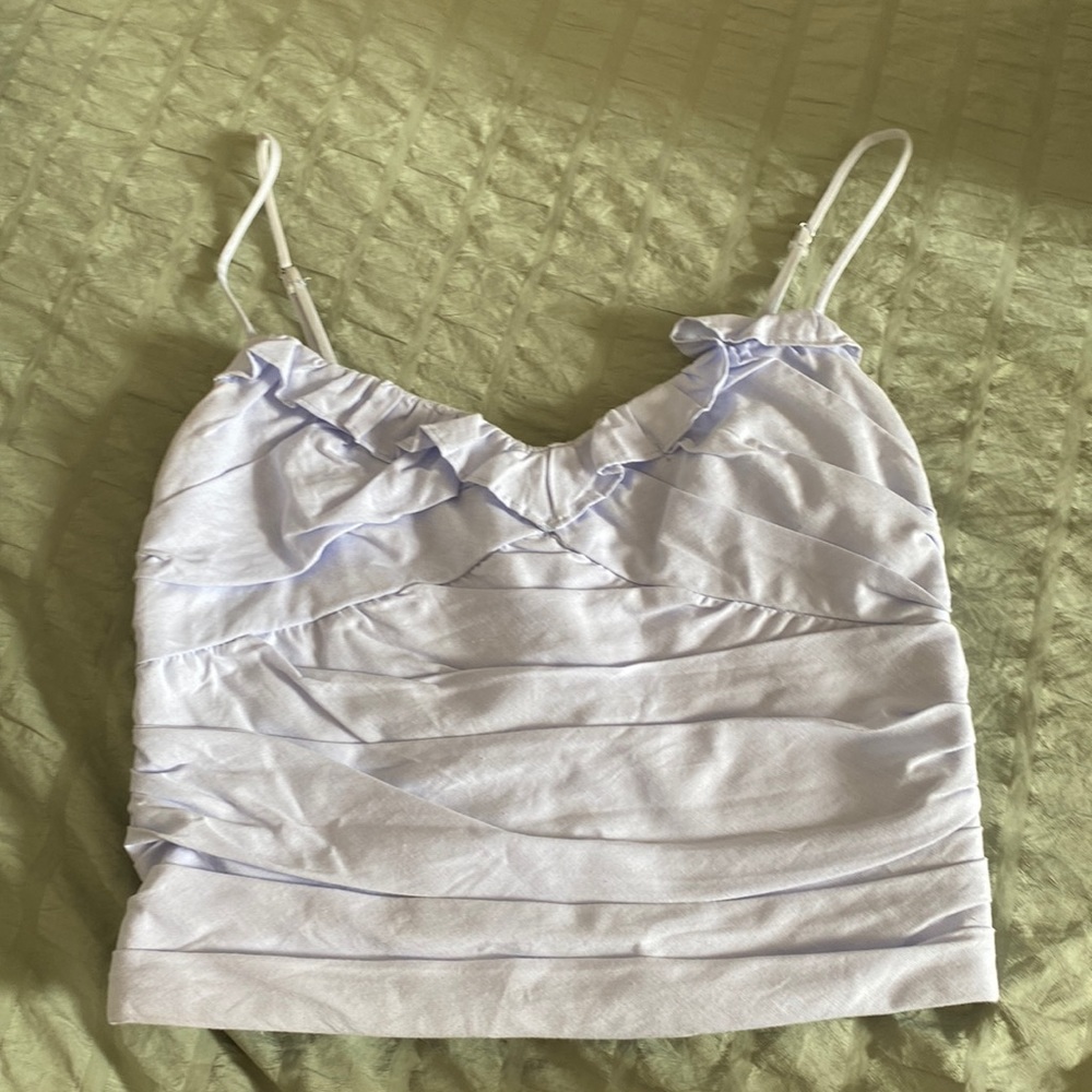 Blue Zara crop top